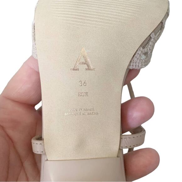 Anthropologie Caged Ankle Wrap Heels 6 Pink NEW - Picture 11 of 12